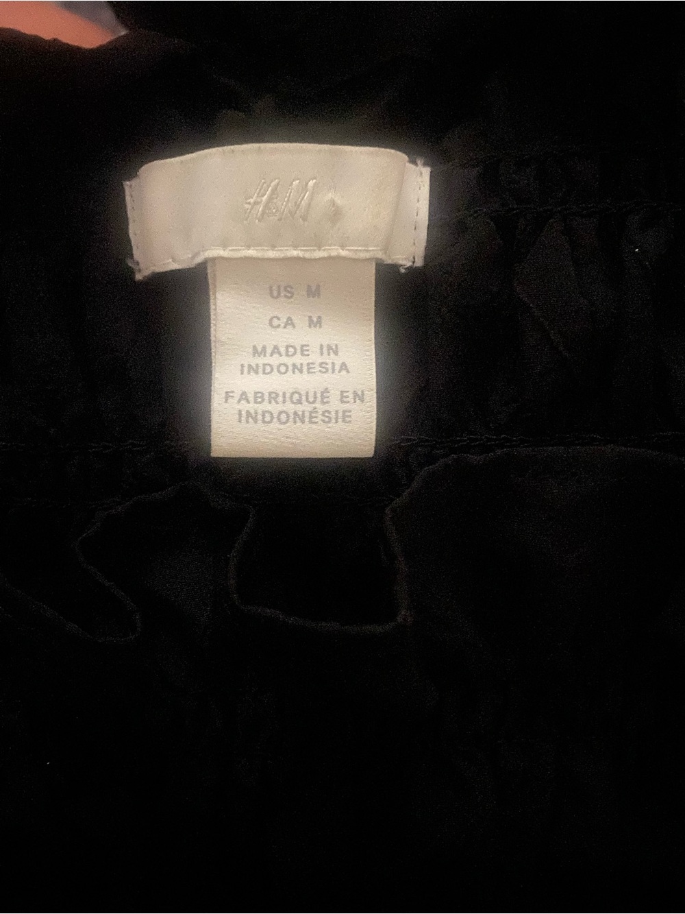 H&M Black Smocked Ruffle-Neck Long Sleeve Blouse - Picture 6 of 6